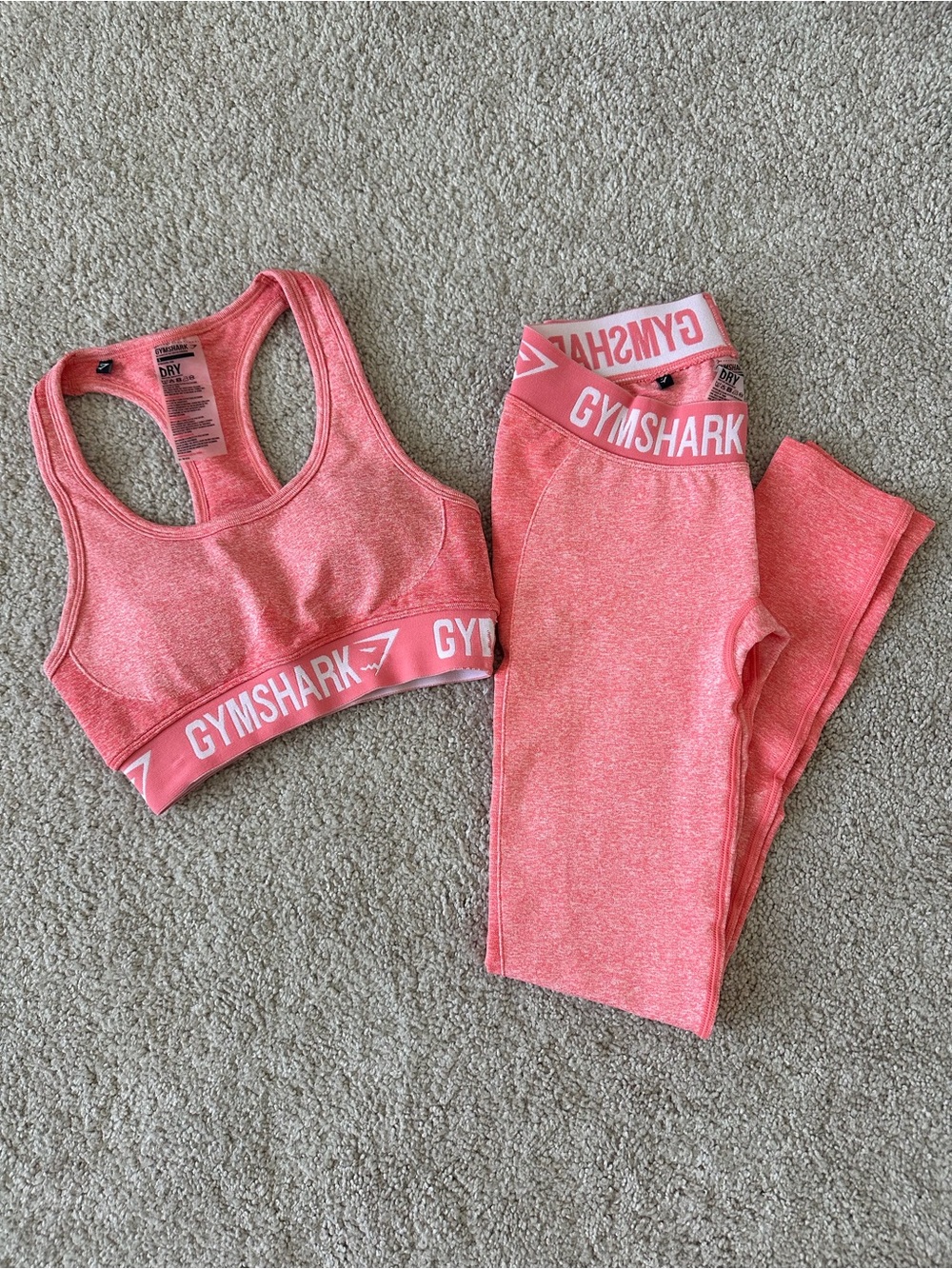 Gymshark Peach Coral Flex Set Small